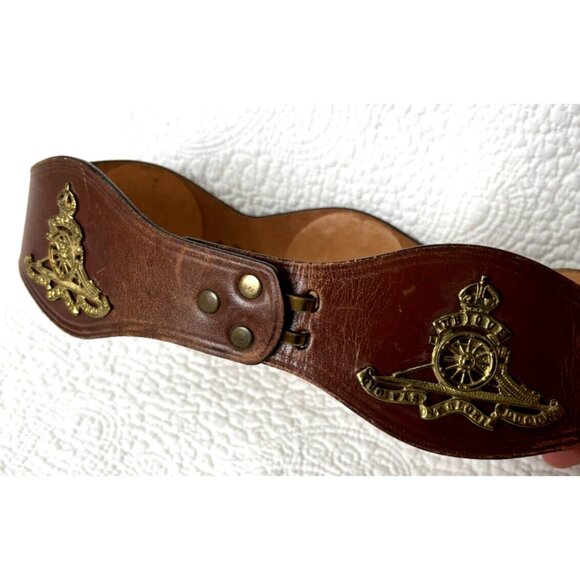 Roger Van S Leather Belt Vintage 1960s Custom Made Signed sz 24 Cuidich 'n Righ - Picture 8 of 14